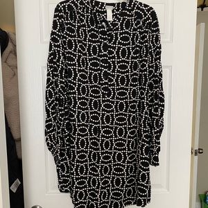 H&M black and white dress NWT